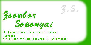 zsombor soponyai business card